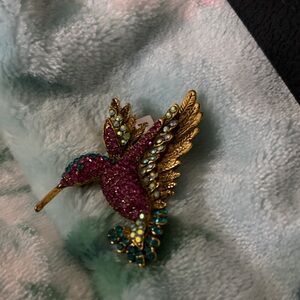 Colorful Hummingbird Brooch